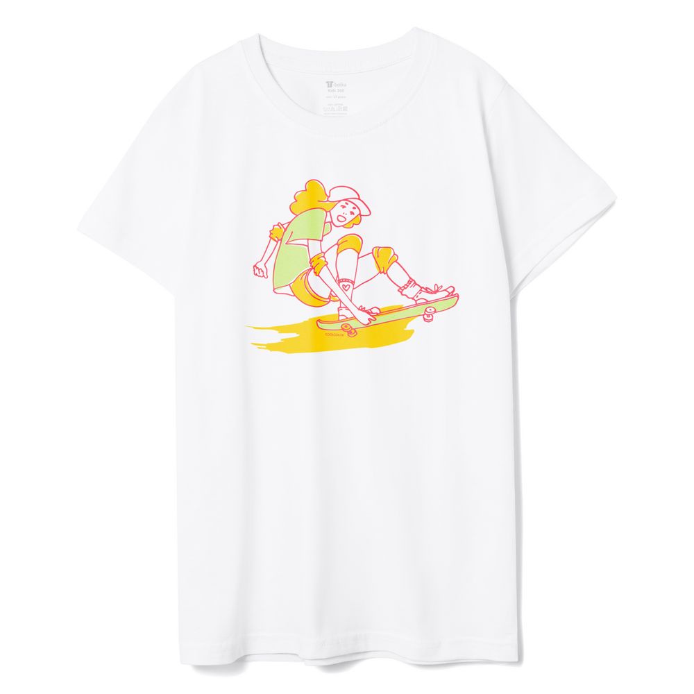 картинка Футболка детская Skateboard, белая от магазина