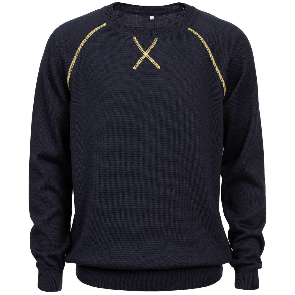 картинка Джемпер Stitch с контрастной отделкой, синий с зеленым от магазина