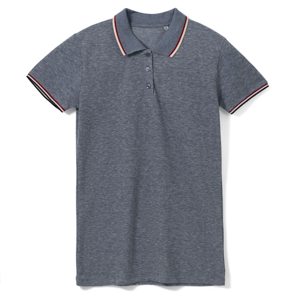 картинка Рубашка поло женская Paname Women, голубой меланж от магазина