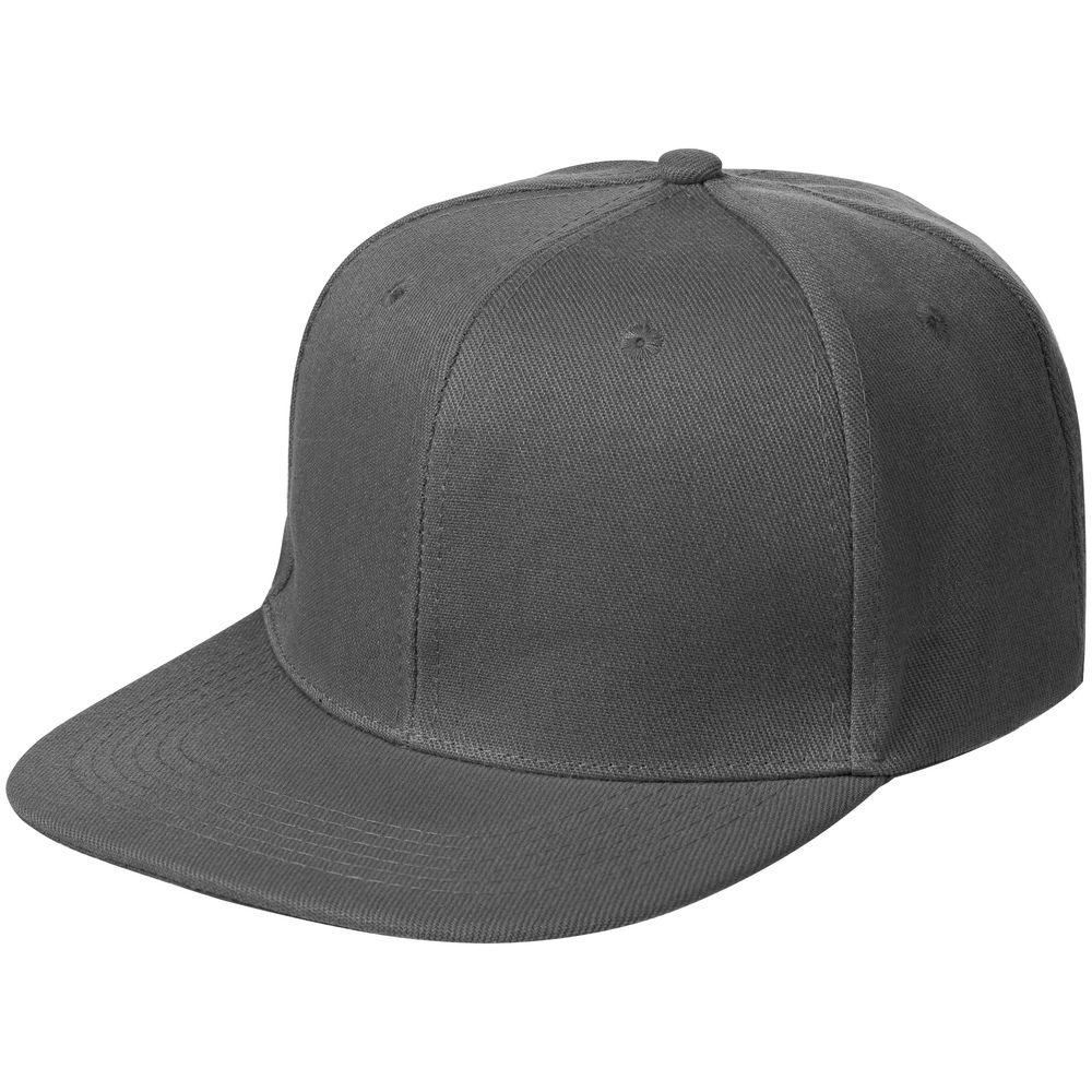 картинка Бейсболка Snapback с прямым козырьком, серая от магазина