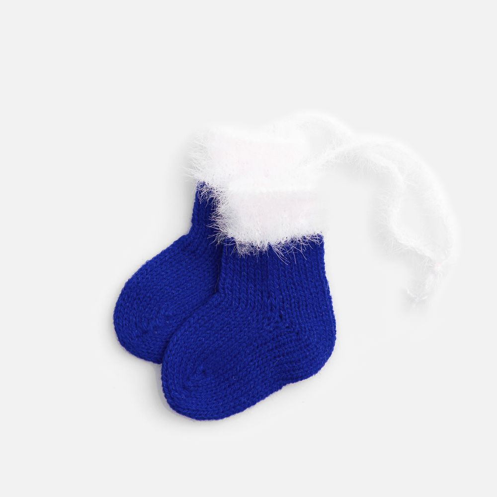 картинка Подвеска на елку «Вьюшка», носочки, синяя от магазина