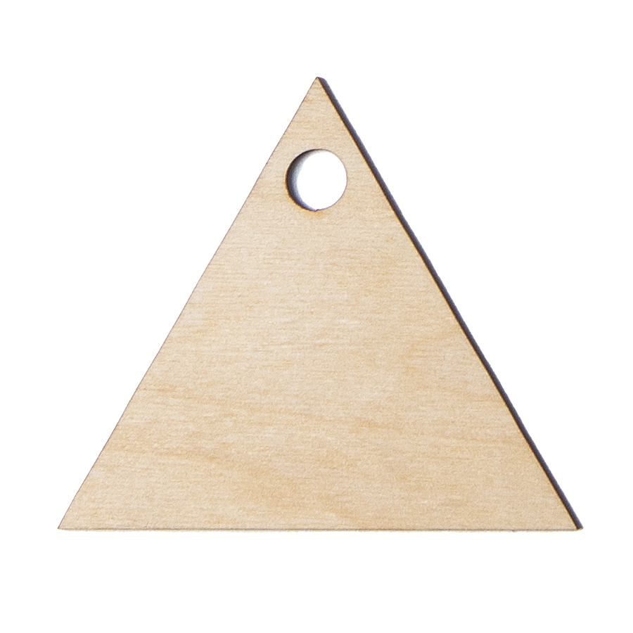 картинка Ёлочное украшение TRIANGLE, дерево, 80 х 70 мм от магазина