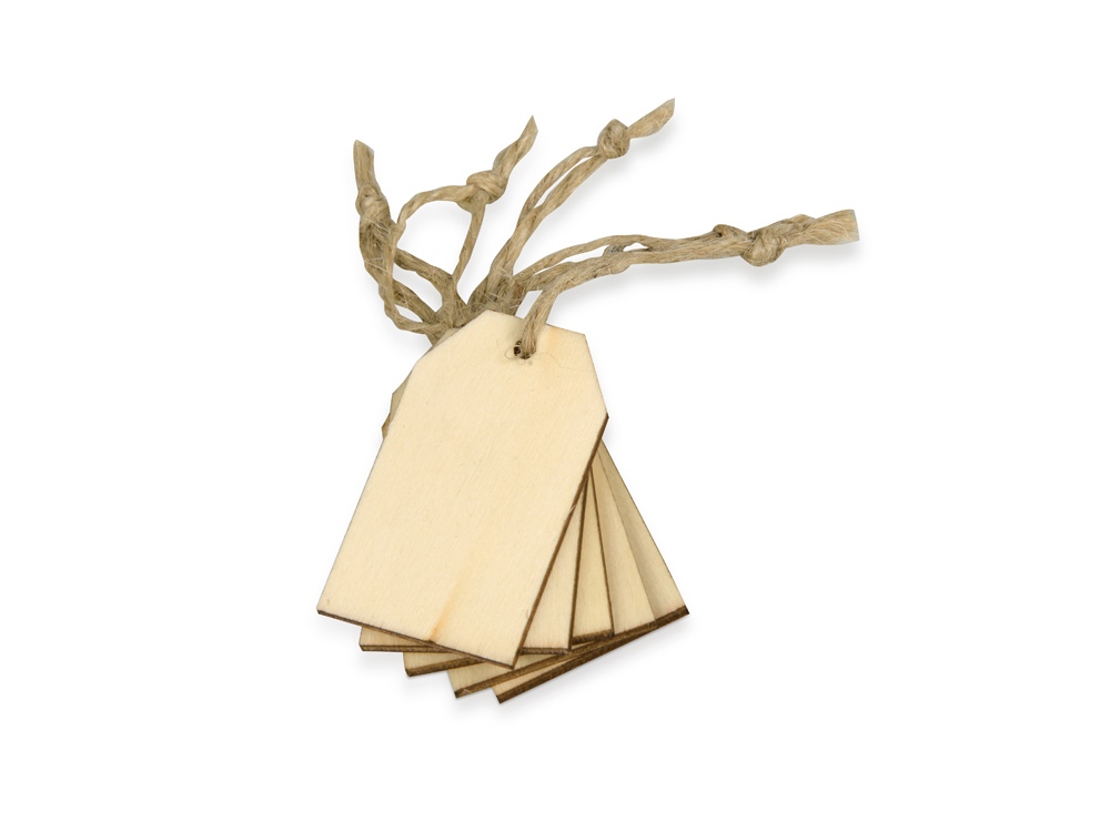 картинка Набор деревянных ярлыков, 3 х 5 см от магазина