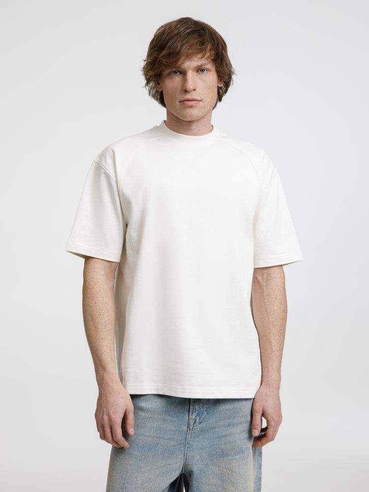 картинка Футболка оверсайз унисекс Sideline, молочно-белая от магазина