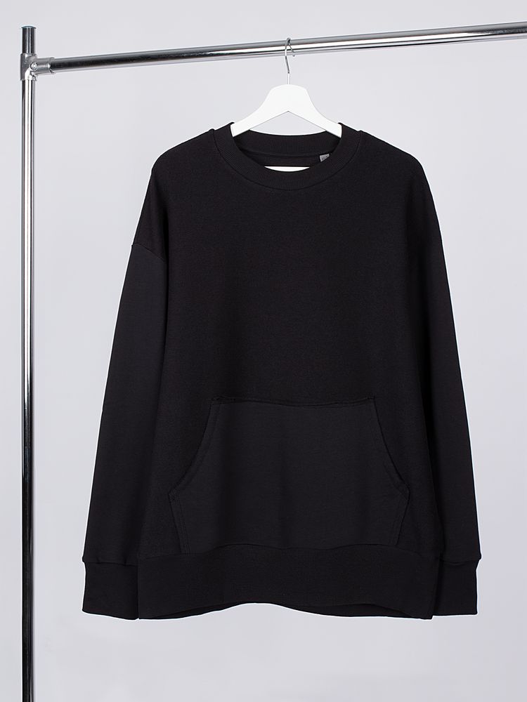 картинка Свитшот оверсайз унисекс Vozduh, черный от магазина