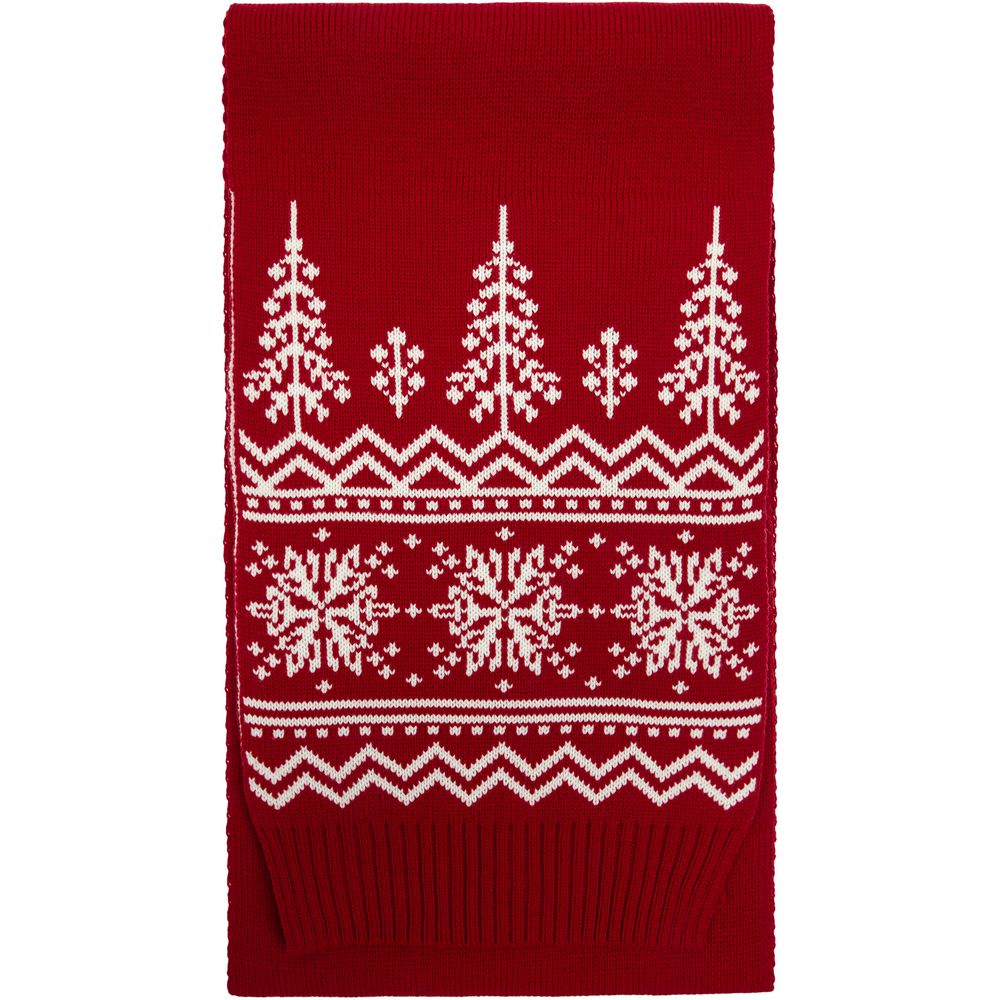 картинка Шарф Elnik, красный с молочно-белым от магазина