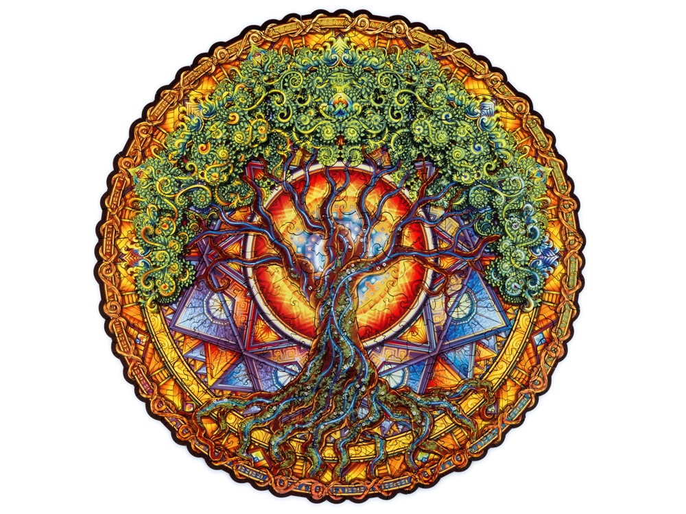 картинка Деревянный пазл мандала Дерево жизни от магазина