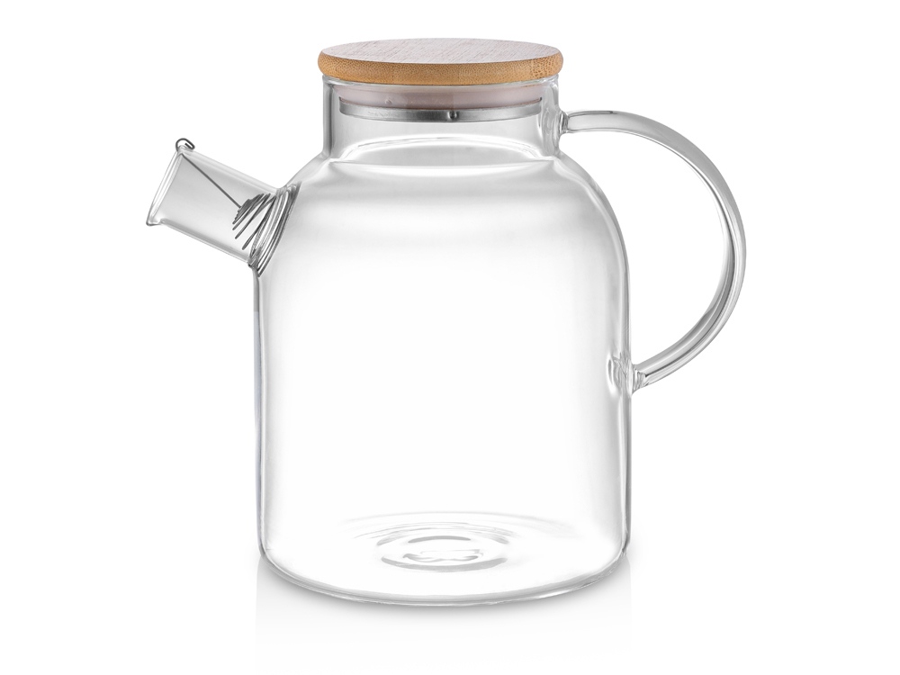 картинка Стеклянный чайник с бамбуковой крышкой Sencha M от магазина