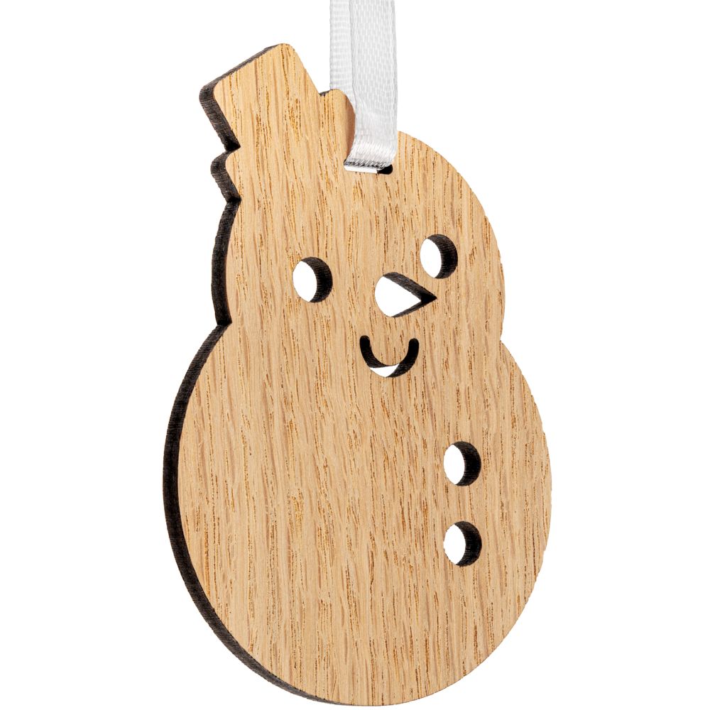 картинка Деревянная подвеска Christmate, снеговик от магазина