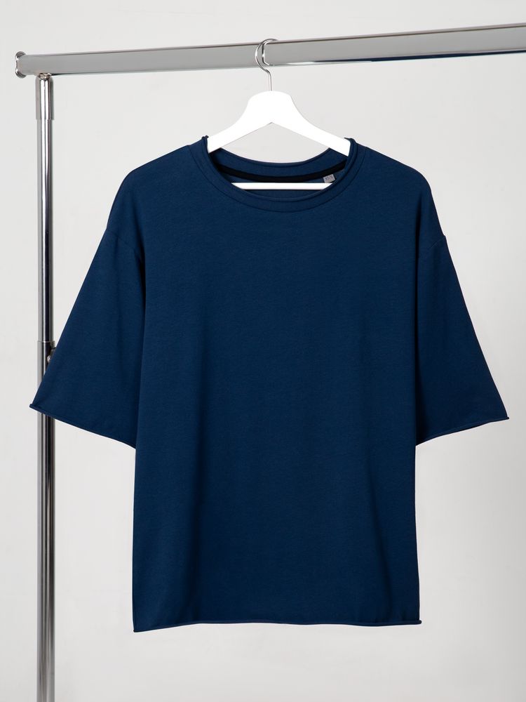 картинка Футболка оверсайз Vozduh 2.0, темно-синяя от магазина