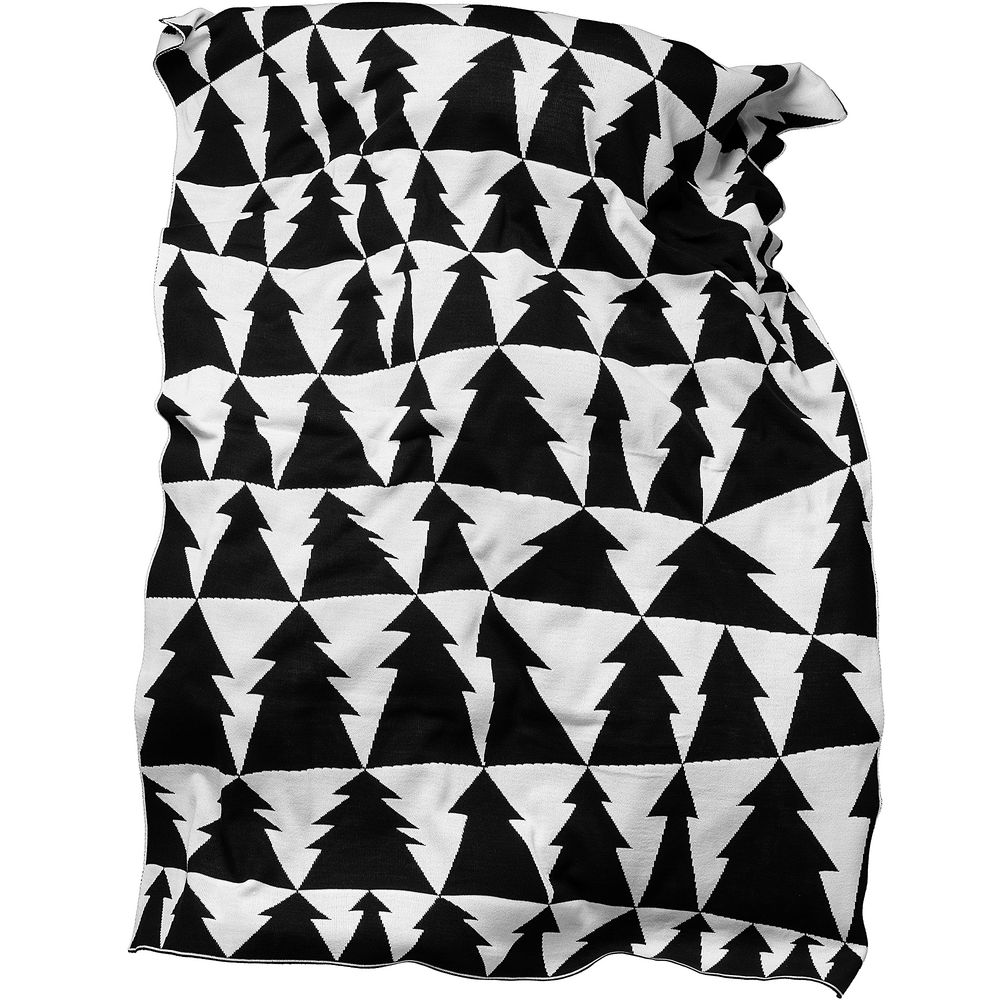 картинка Плед «Танцующий лес», черно-белый от магазина