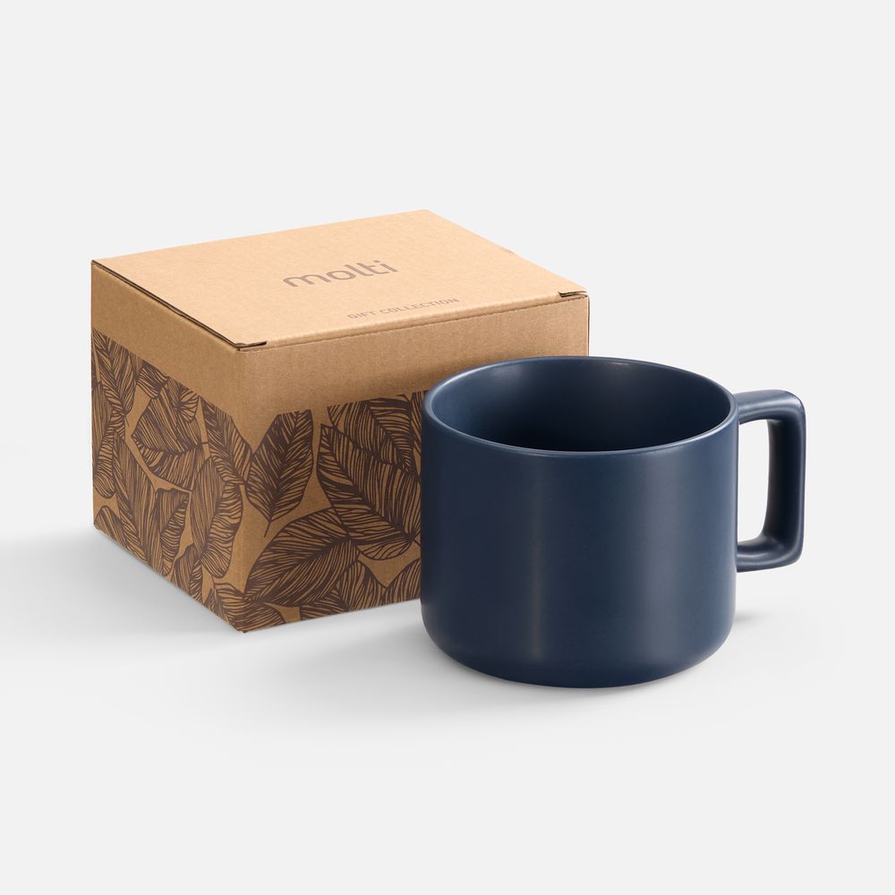 картинка Чашка Jumbo в коробке матовая, темно-синяя от магазина