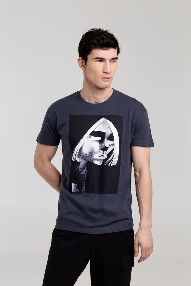 картинка Футболка «Меламед. Kurt Cobain», темно-серая от магазина