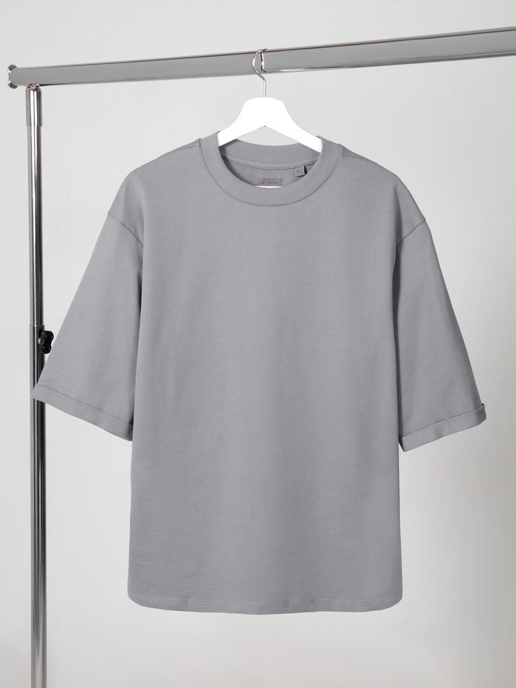 картинка Футболка оверсайз унисекс Kosmos 2.0, светло-серая от магазина