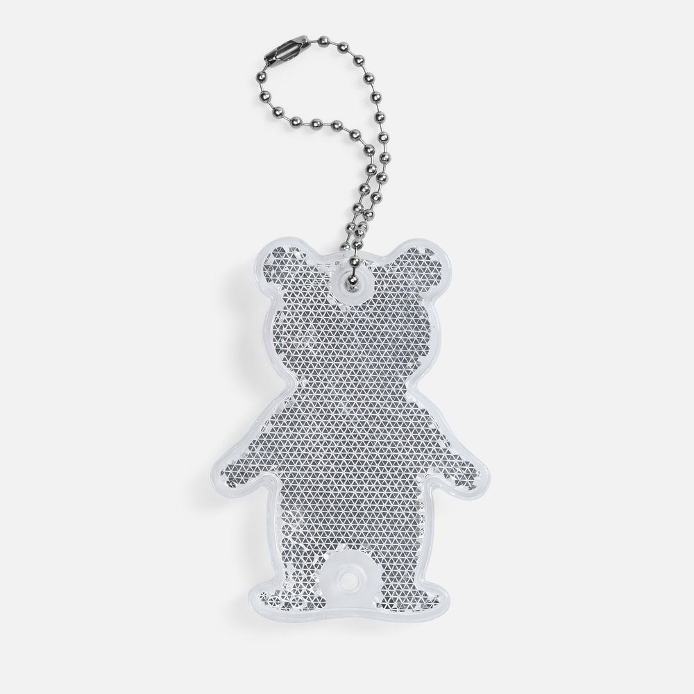 картинка Пешеходный светоотражатель с цепочкой «Мишка», белый от магазина