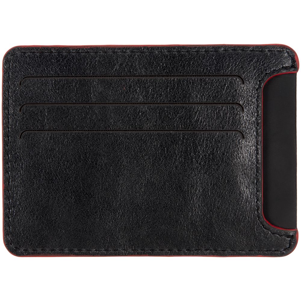 картинка Чехол для карточек Arrival, черный с красным от магазина