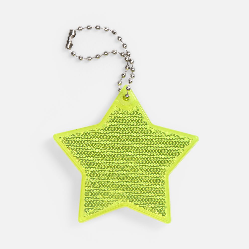 картинка Пешеходный светоотражатель с цепочкой «Звезда», желтый неон от магазина