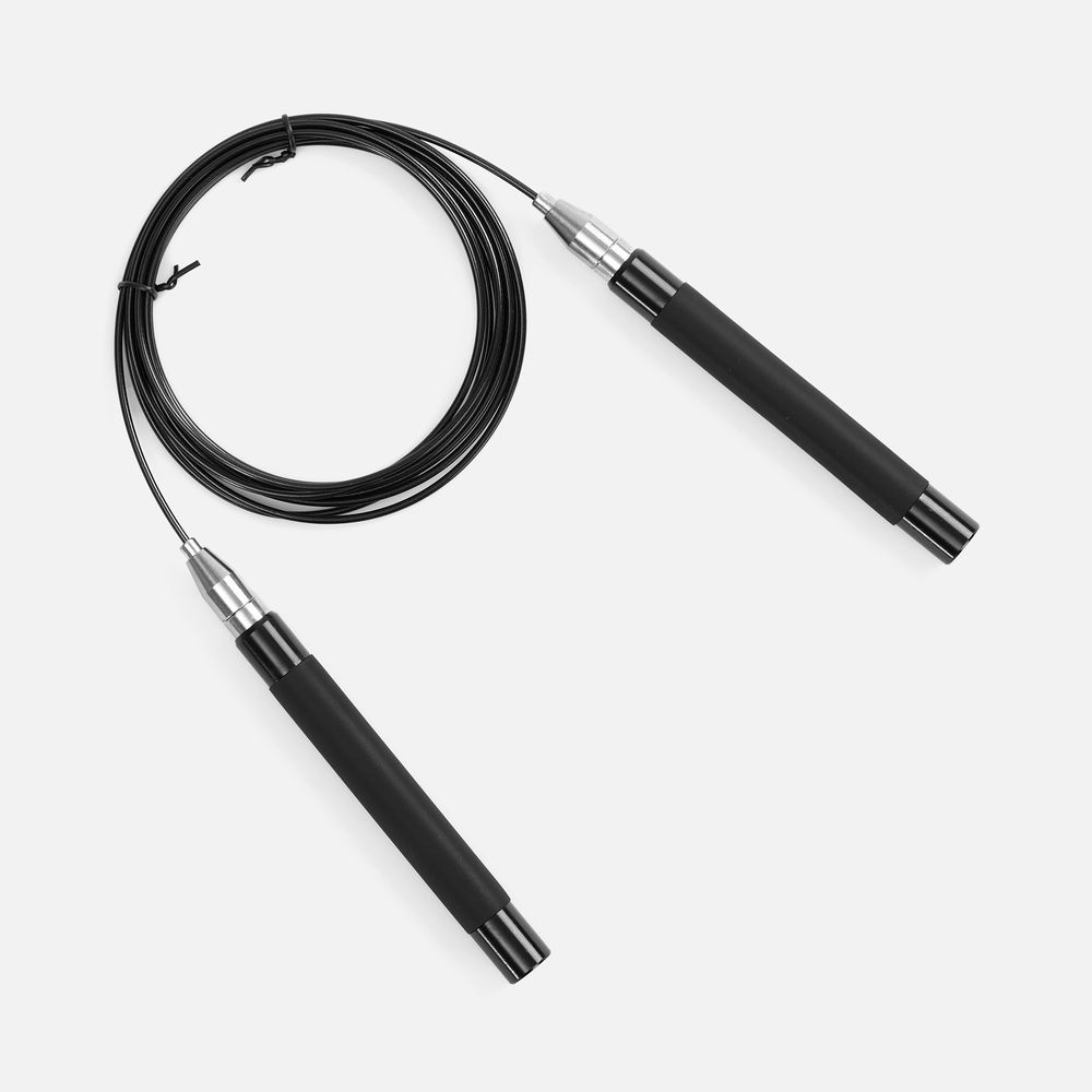 картинка Скоростная скакалка Profi Comfi, черная от магазина