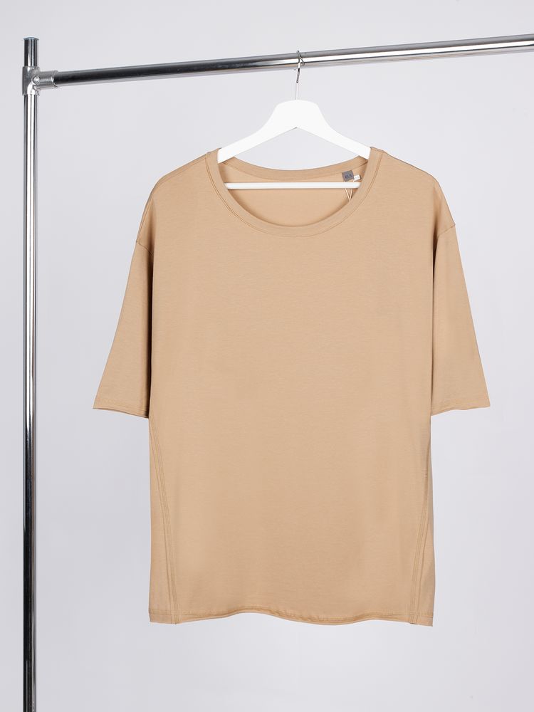 картинка Футболка оверсайз унисекс Vozduh, бежевая от магазина