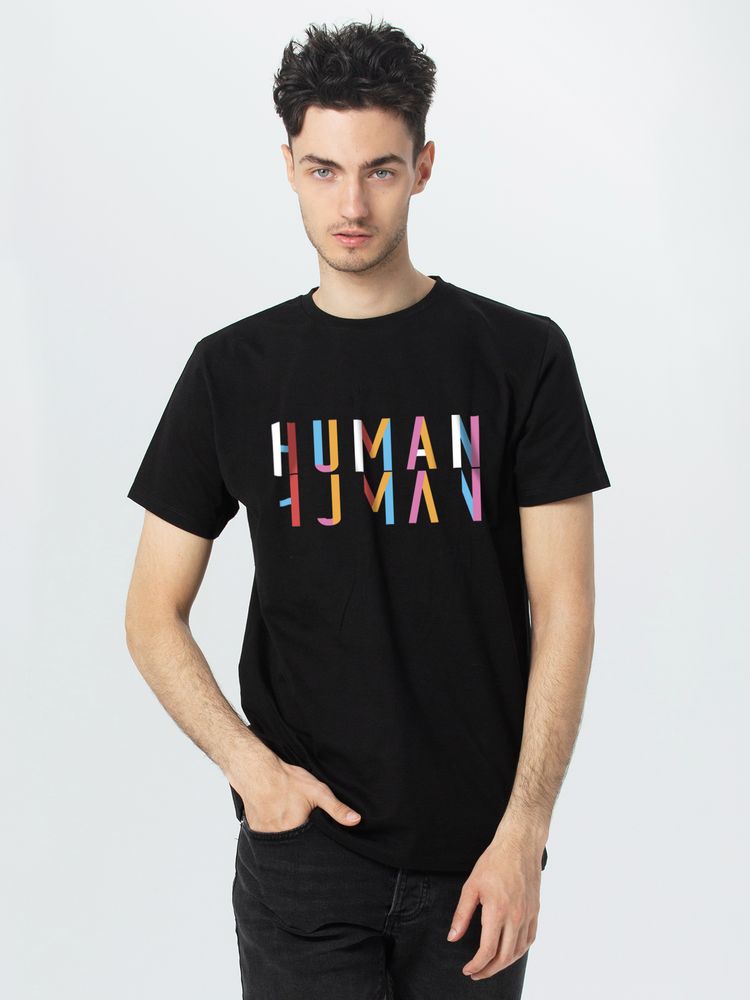 картинка Футболка Human, черная от магазина