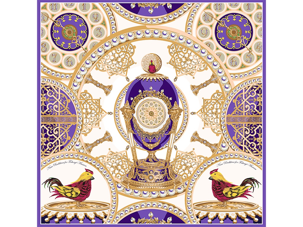 картинка Платок Пасхальное яйцо-часы Петушок от магазина