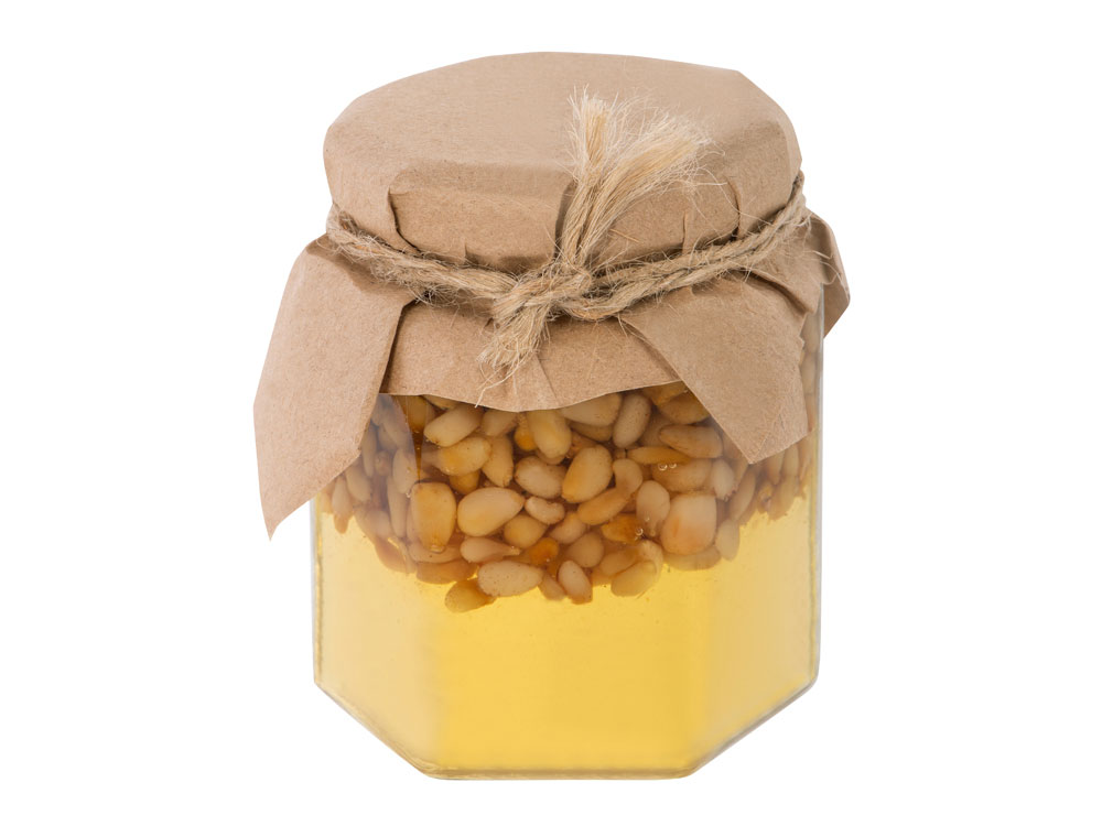 картинка Мед с кедровыми орешками от магазина