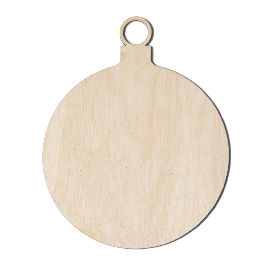 картинка Ёлочное украшение WOOD, дерево, 100 мм от магазина