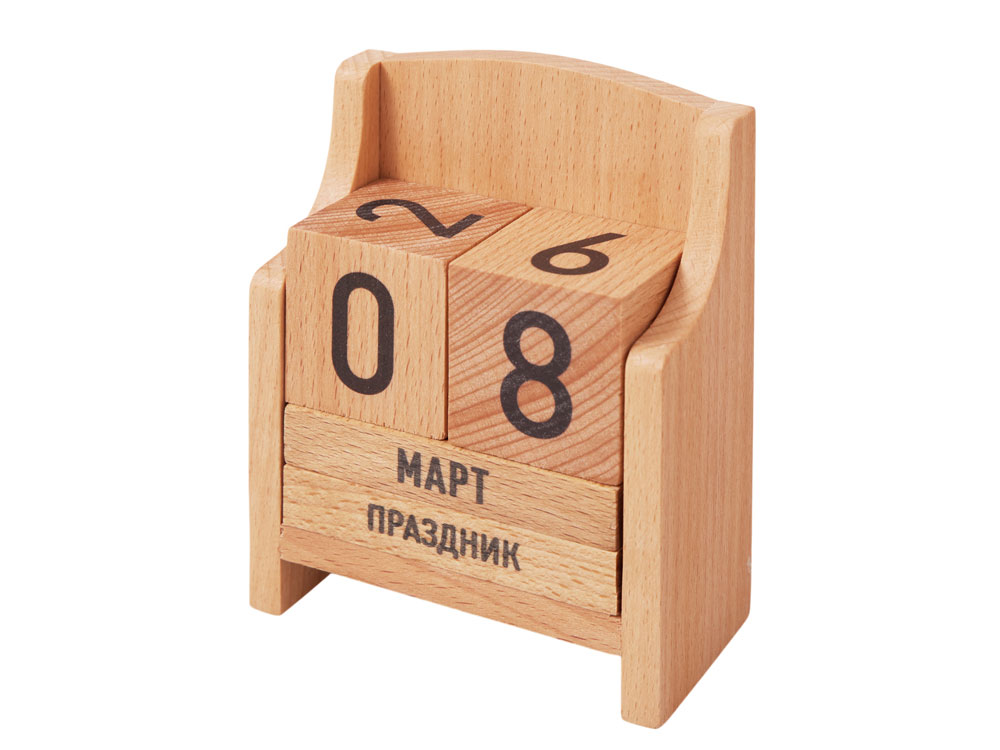 картинка Вечный календарь из бука от магазина