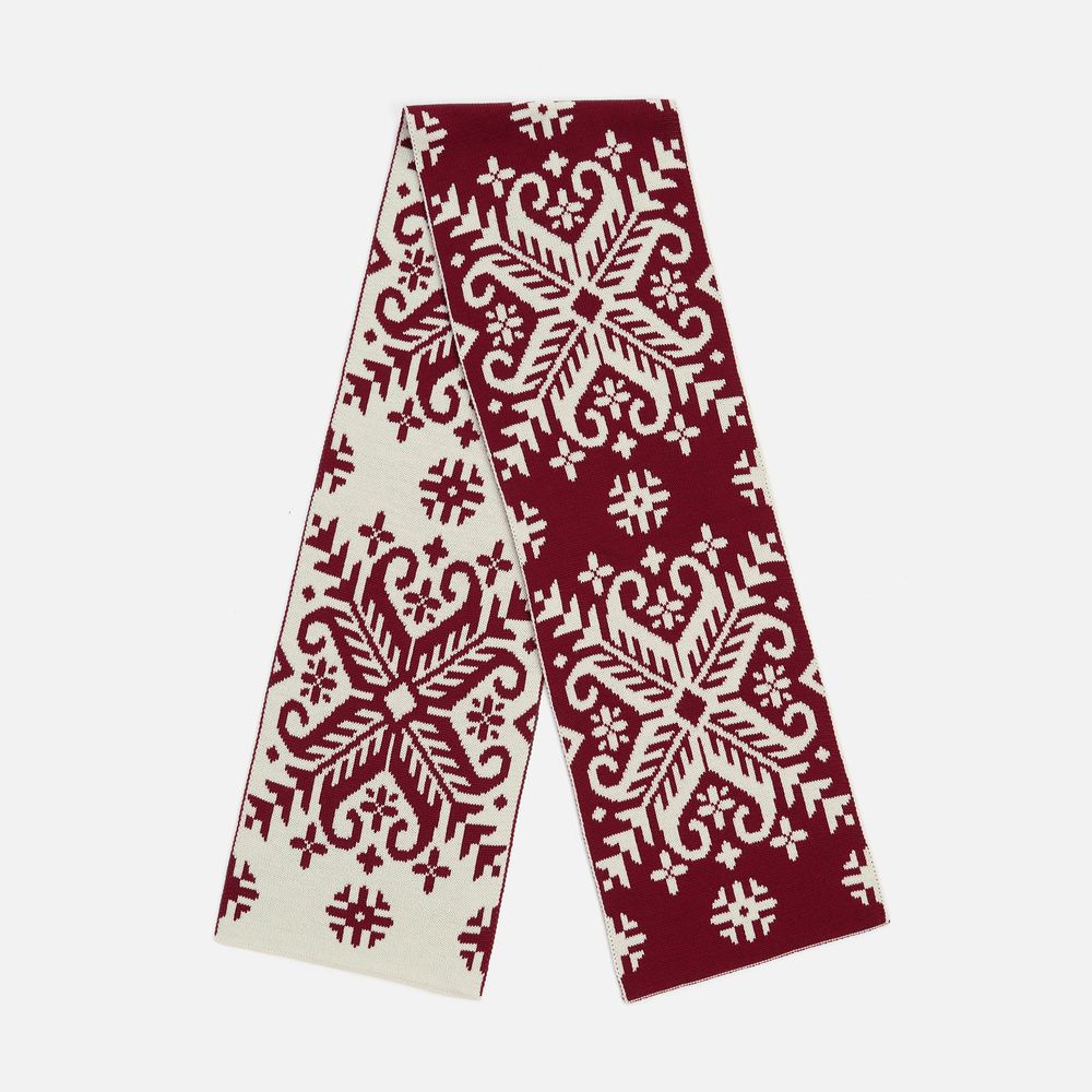 картинка Шарф Wintertude L, красный с белым от магазина