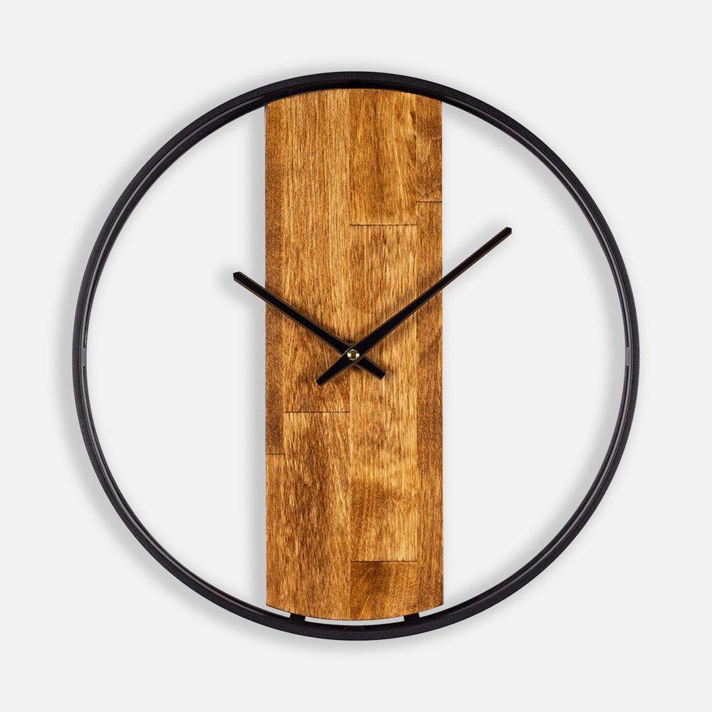 картинка Часы Woodix, черные с коричневым от магазина