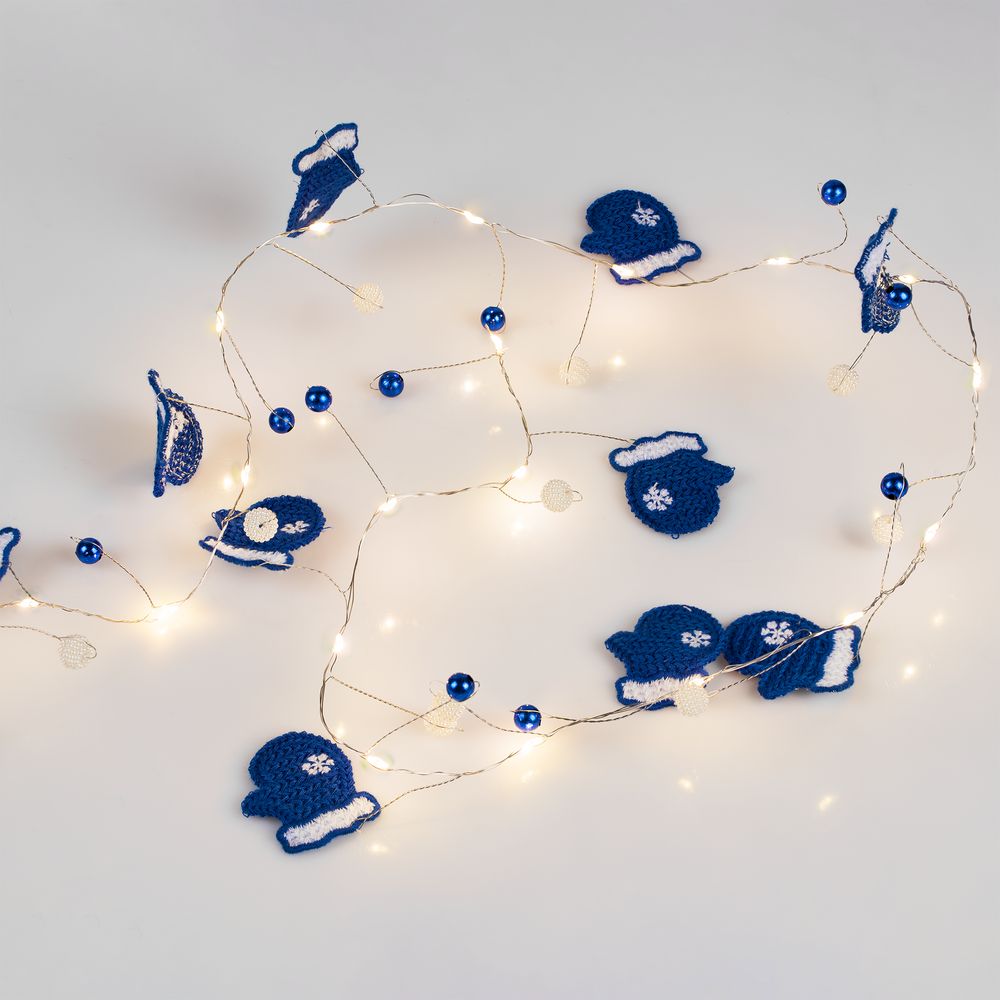картинка Гирлянда Merry Mittens, синяя от магазина