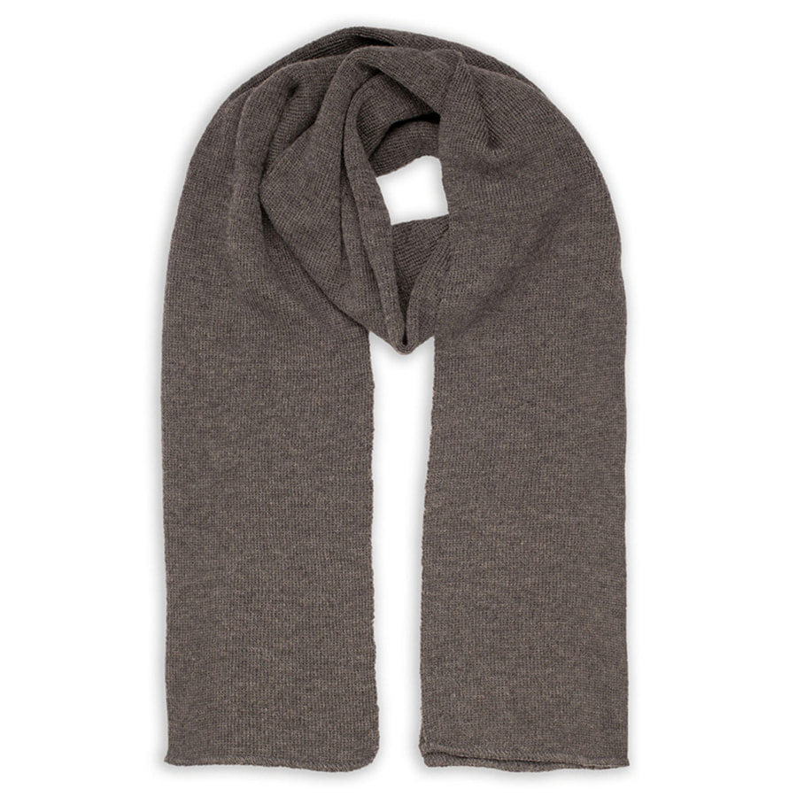 картинка Шарф вязаный  двойной "WIND SCARF"_серый,100% акрил от магазина