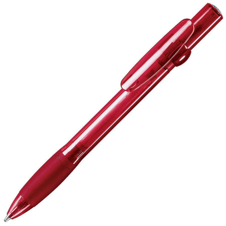 картинка ALLEGRA LX, ручка шариковая с грипом, прозрачный красный, пластик от магазина