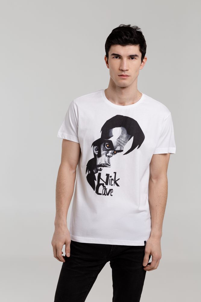 картинка Футболка «Меламед. Nick Cave», белая от магазина