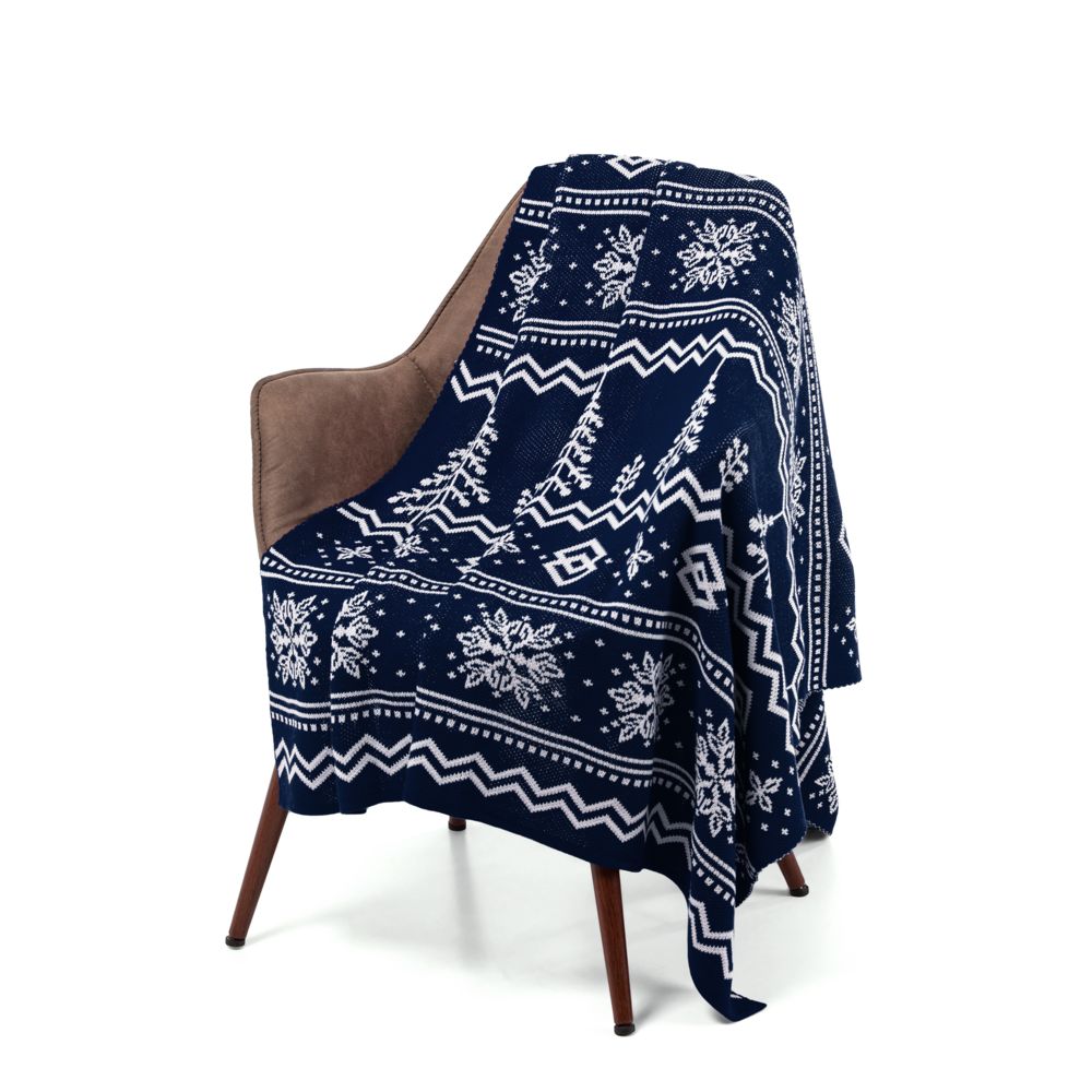 картинка Плед Elnik, синий с молочно-белым от магазина