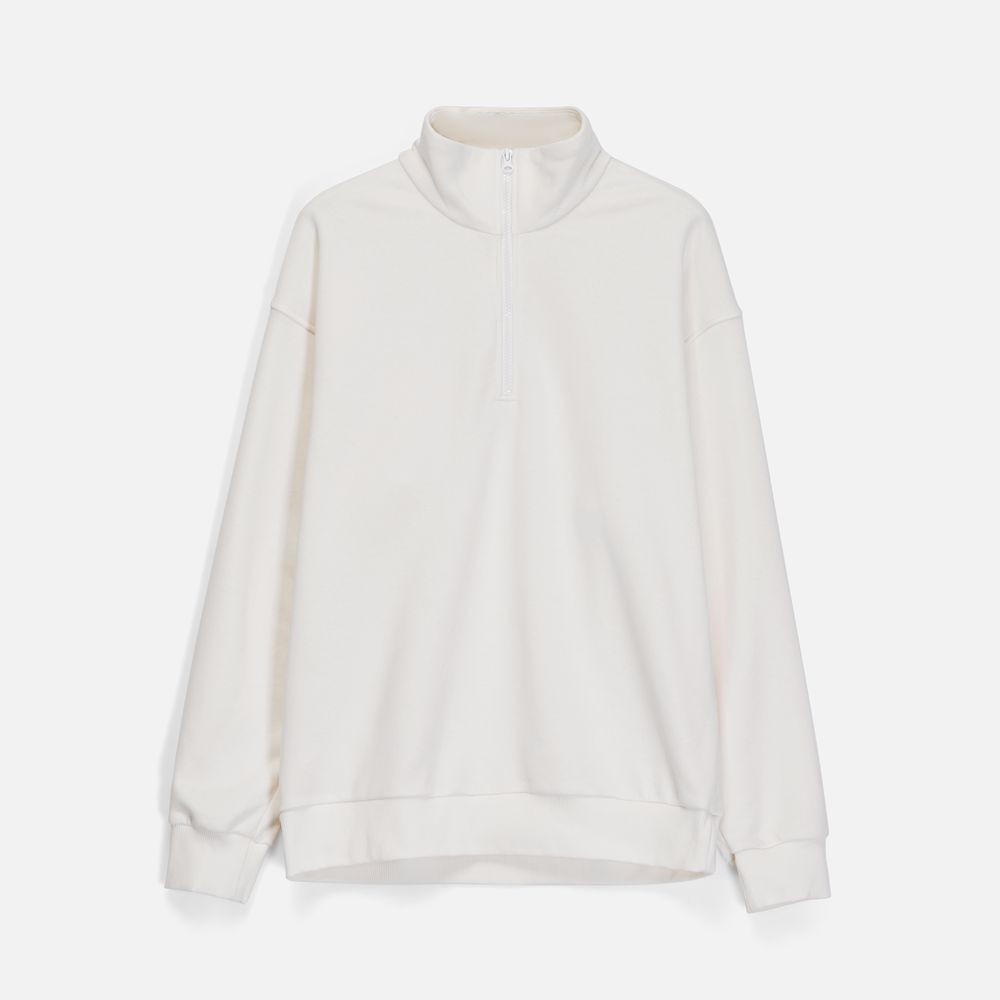 картинка Толстовка унисекс оверсайз Ziplink Terry, молочно-белая от магазина