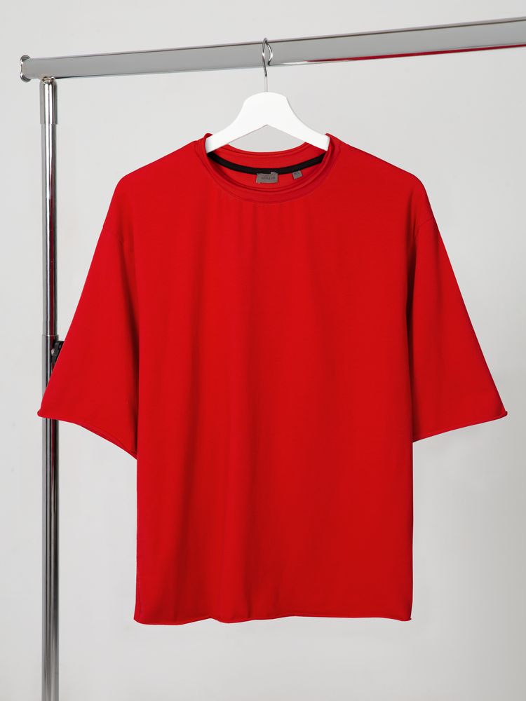 картинка Футболка оверсайз Vozduh 2.0, красная от магазина