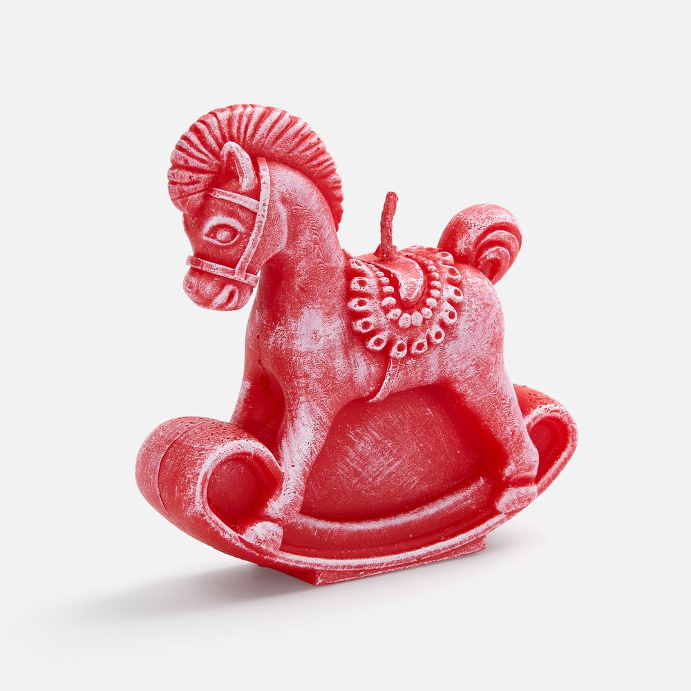 картинка Свеча фигурная «Лошадка-качалка», красная от магазина