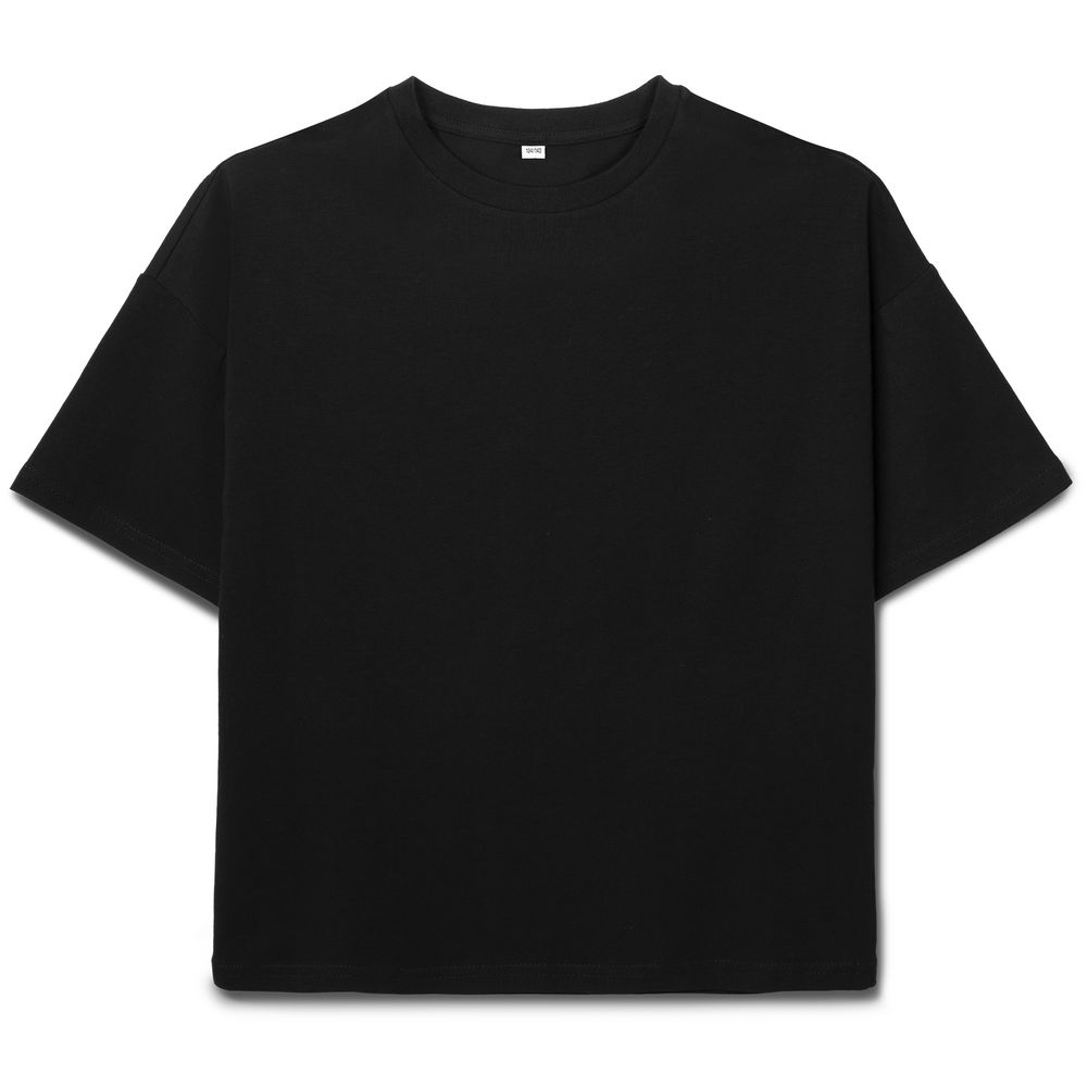 картинка Футболка детская оверсайз Teezer, черная от магазина