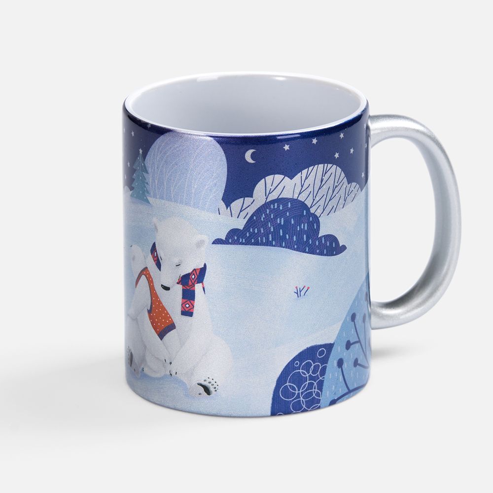 картинка Кружка «Праздничный полюс», серебристая от магазина