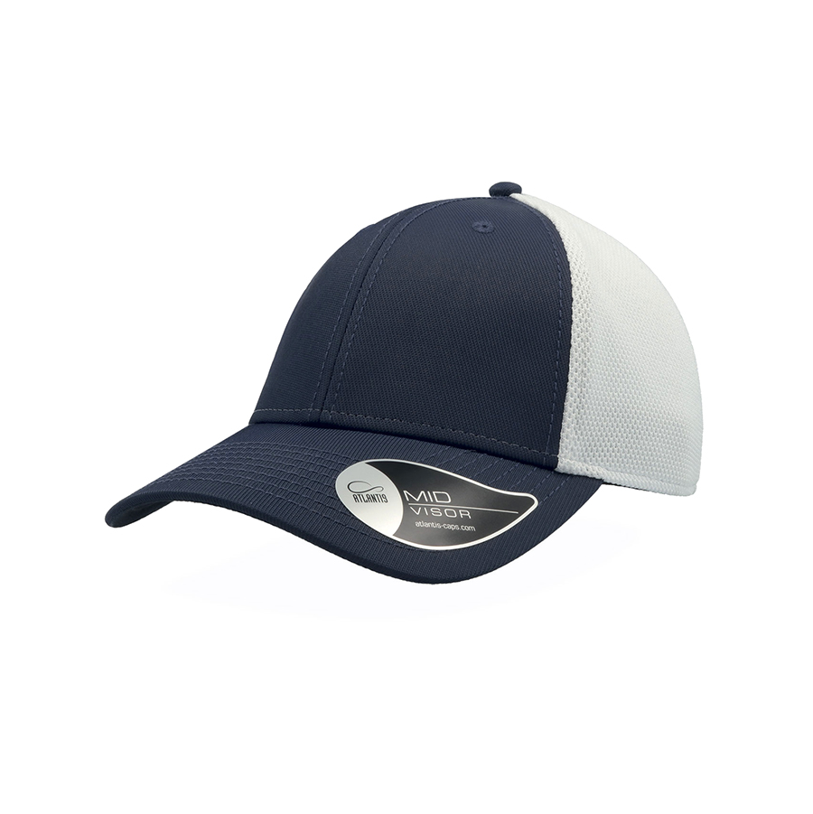 картинка Бейсболка "Campus", белый/зеленый, 100% полиамид, 244 г/м2 от магазина