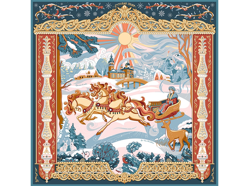 картинка Платок Русская зима от магазина