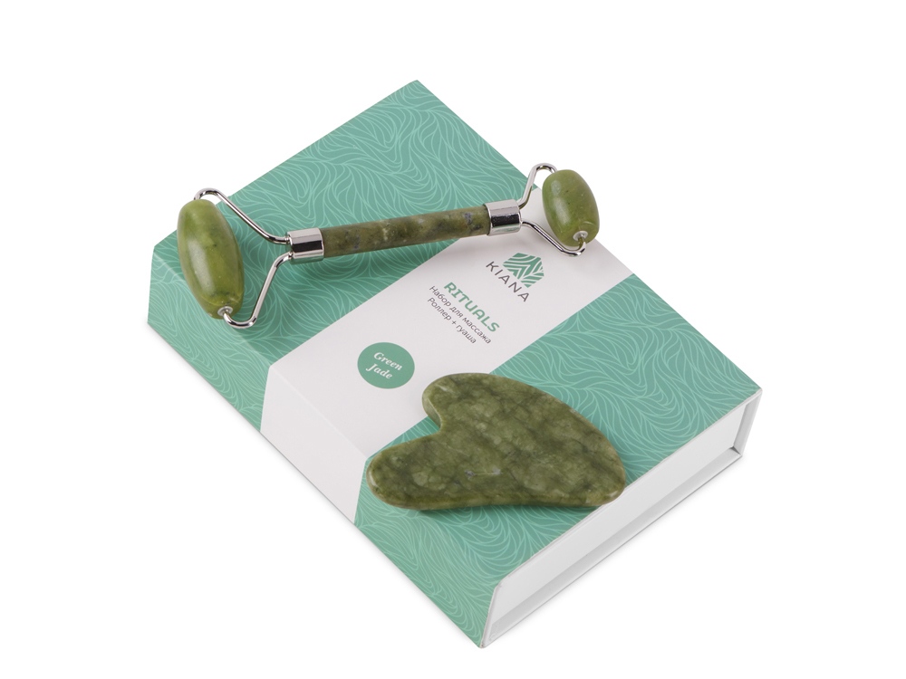 картинка Подарочный набор роллер и гуаша из нефрита Rituals от магазина