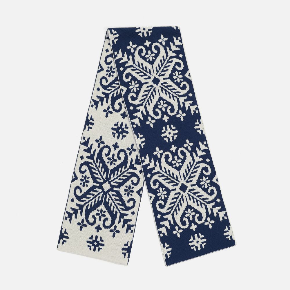 картинка Шарф Wintertude L, синий с белым от магазина