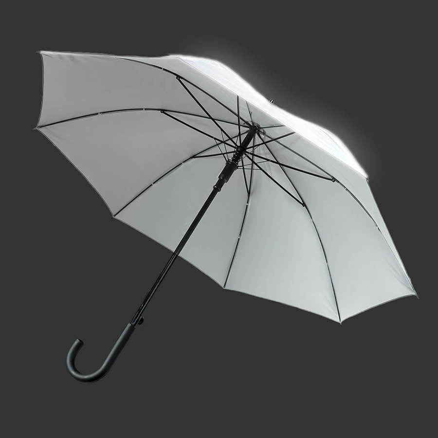 картинка Зонт-трость "Reflect", полуавтомат, светоотражающий серый от магазина