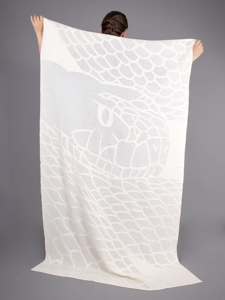 картинка Плед Serpentica, молочный с люрексом от магазина