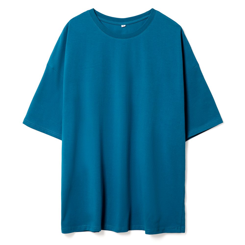 картинка Футболка унисекс оверсайз Crosstown, бирюзовая (морская волна) от магазина