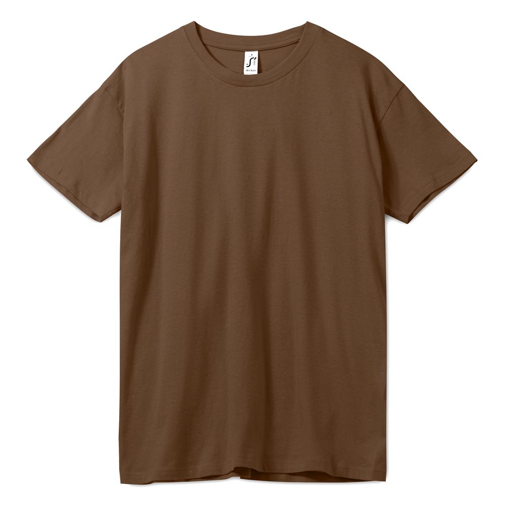 картинка Футболка унисекс Regent 150, коричневая от магазина