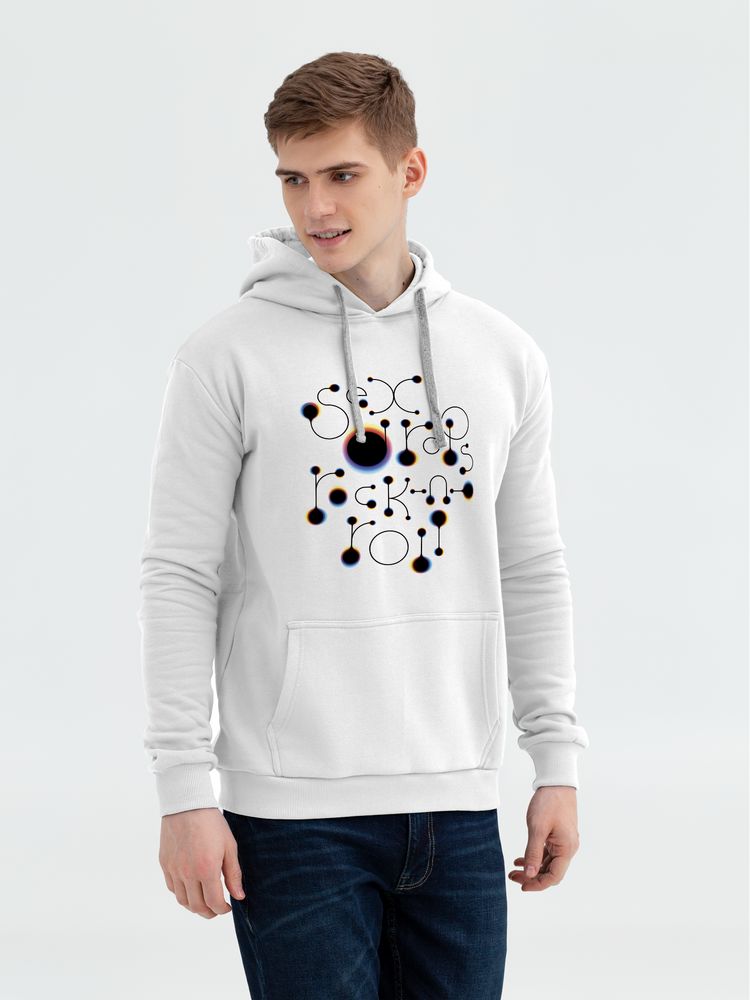 картинка Толстовка с капюшоном No drugs, белая от магазина