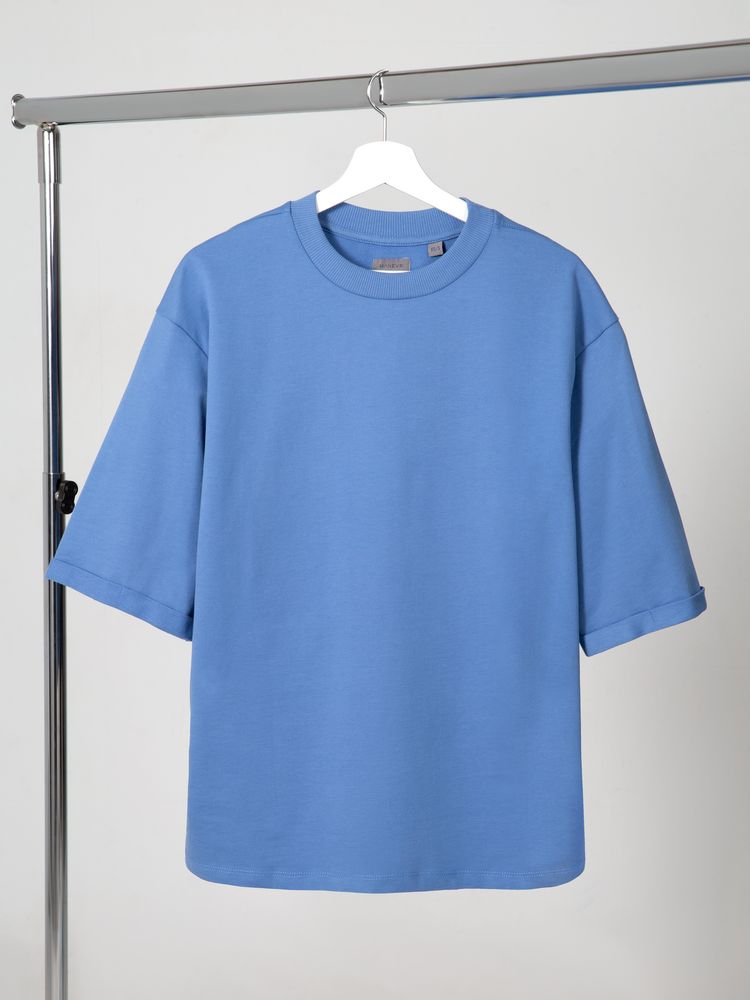 картинка Футболка оверсайз унисекс Kosmos 2.0, синяя от магазина